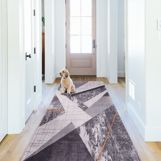 RW1005 washable runner rug in a modern hallway