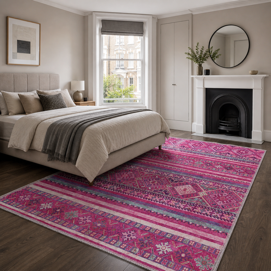 RW1322C washable chenille rug texture and pattern detail