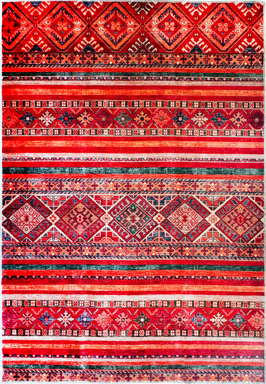 RW1322K washable chenille area rug viewed from above