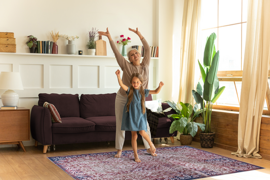 RW1486 washable chenille rug texture and pattern detail
