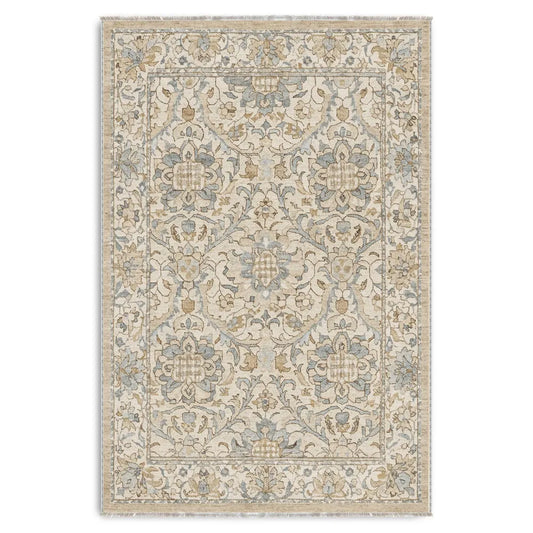 RW3038 washable chenille area rug viewed from above