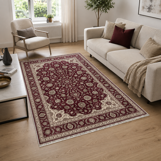 RW3059 washable chenille area rug, room scene