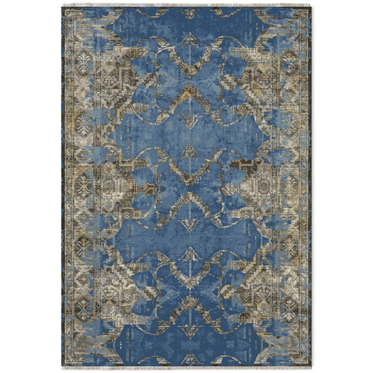 RW7021 washable chenille area rug viewed from above
