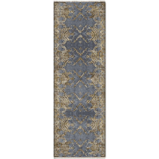 RW7022 washable chenille area rug viewed from above