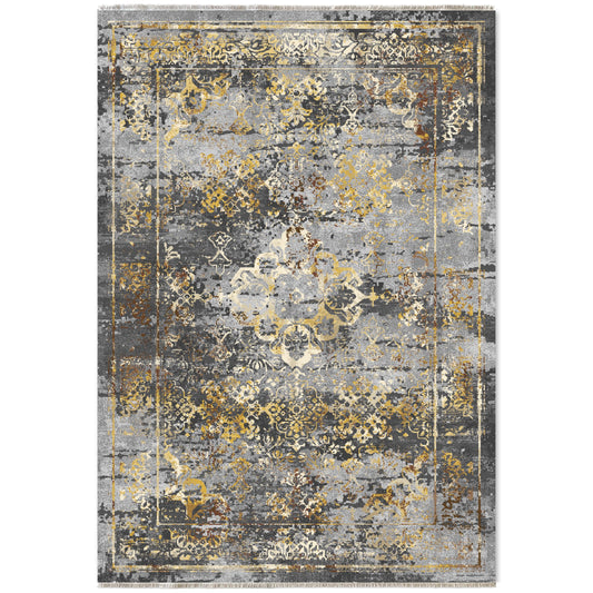 RW7028 washable chenille area rug viewed from above