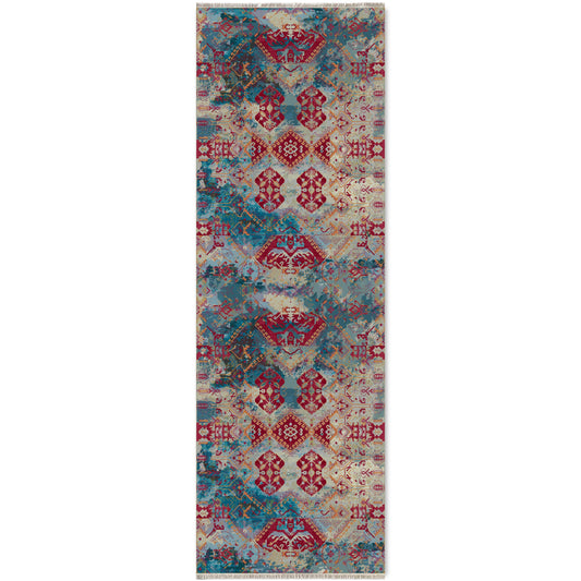 RW7032 washable chenille area rug viewed from above