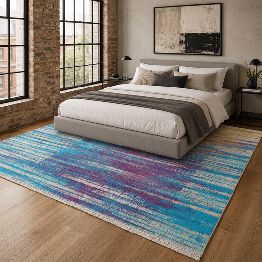 RW7042 washable chenille rug texture and pattern detail