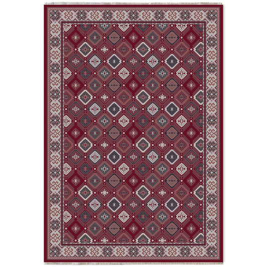 RW7046 washable chenille area rug viewed from above