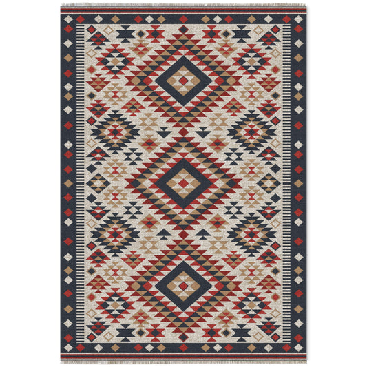 RW7072 washable chenille area rug viewed from above