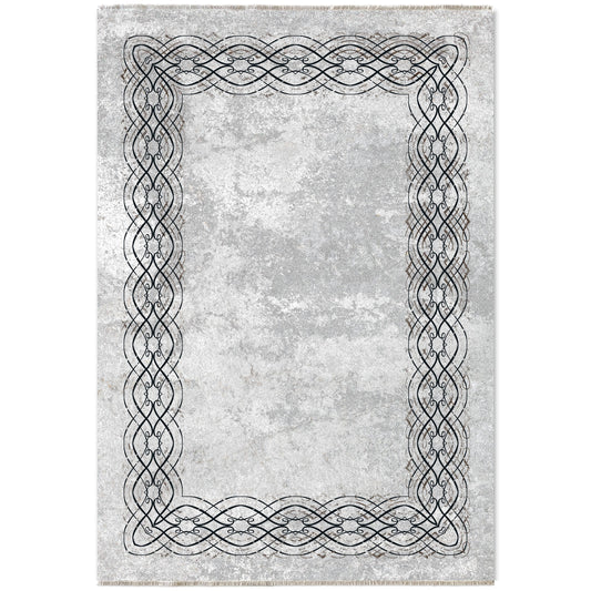 RW7075 washable chenille area rug viewed from above