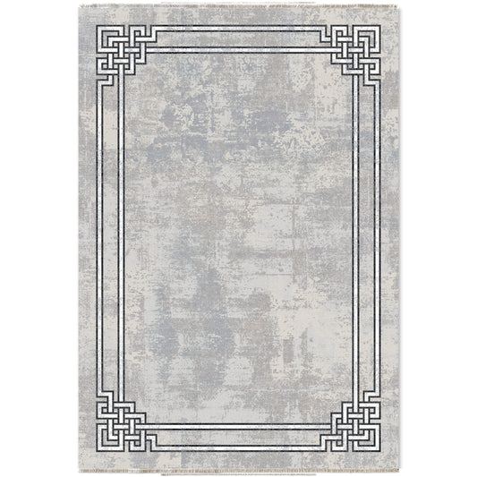 RW7076 washable chenille area rug viewed from above