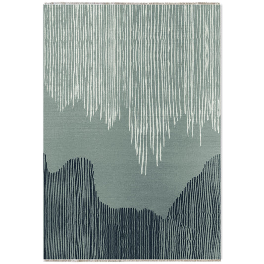 RW7081 washable chenille area rug viewed from above