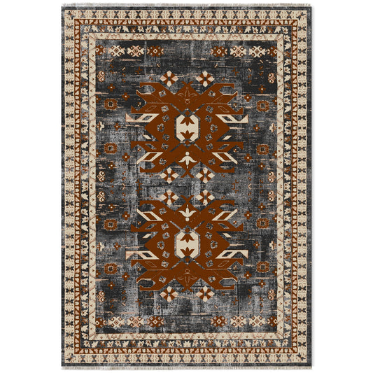 RW7084 washable chenille area rug viewed from above