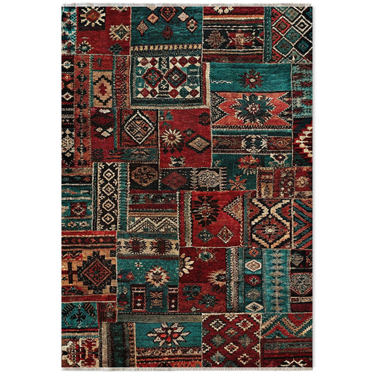 RW7096 washable chenille area rug viewed from above