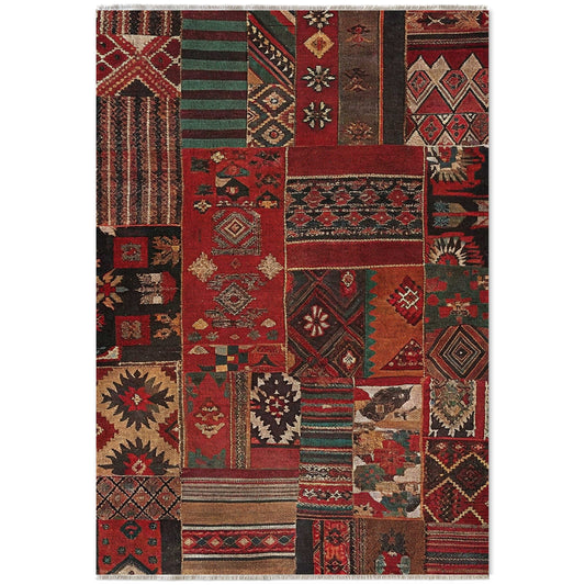RW7097 washable chenille area rug viewed from above
