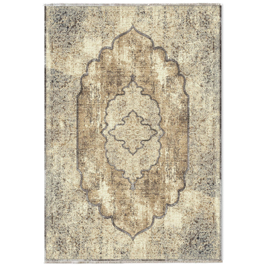 RW7103 washable chenille area rug viewed from above