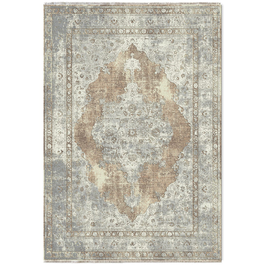 RW7108 washable chenille area rug viewed from above