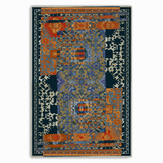 RW7119 washable chenille area rug viewed from above