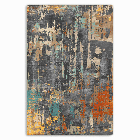 RW7126 washable chenille area rug viewed from above