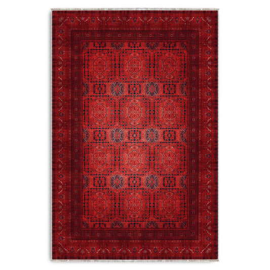 RW7136 washable chenille area rug viewed from above