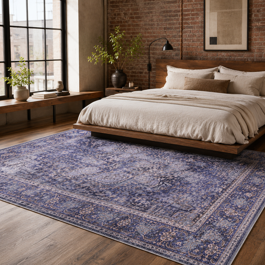 RWDV1010 washable chenille rug texture and pattern detail
