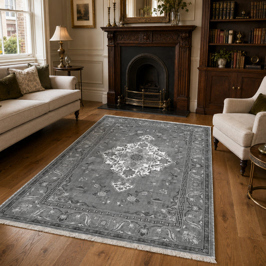 RWK3044403 washable chenille area rug, room scene