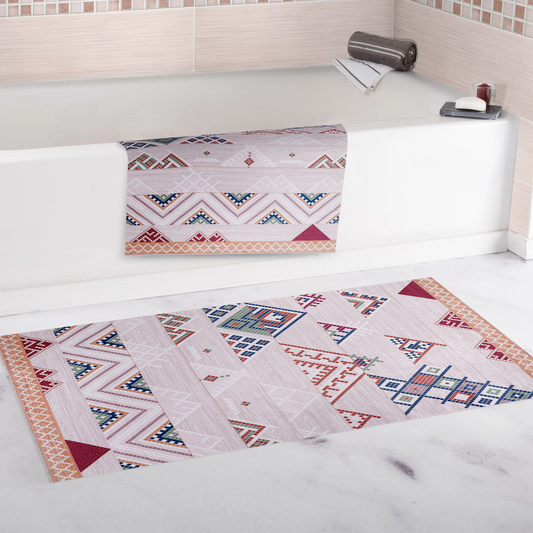 RWNL1002 washable chenille area rug, bathroom