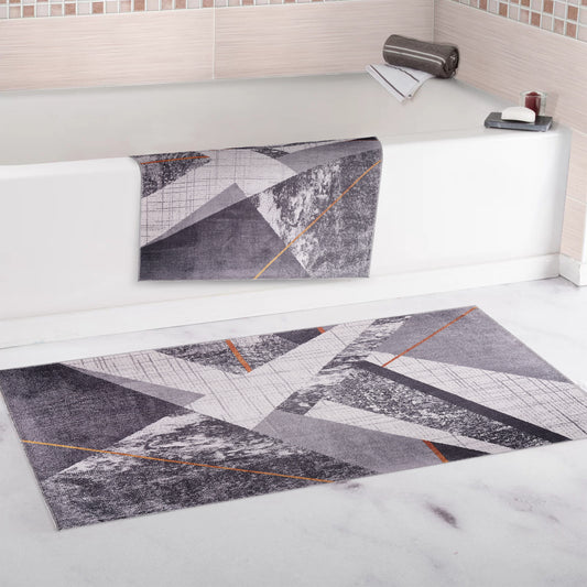 RWNL1005 washable chenille area rug, bathroom