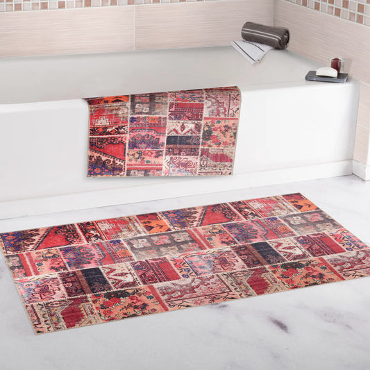 RWNL1006 washable chenille area rug, bathroom