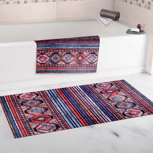 RWNL1008 washable chenille area rug, bathroom