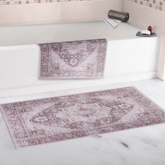 RWNL1013 washable chenille area rug, bathroom