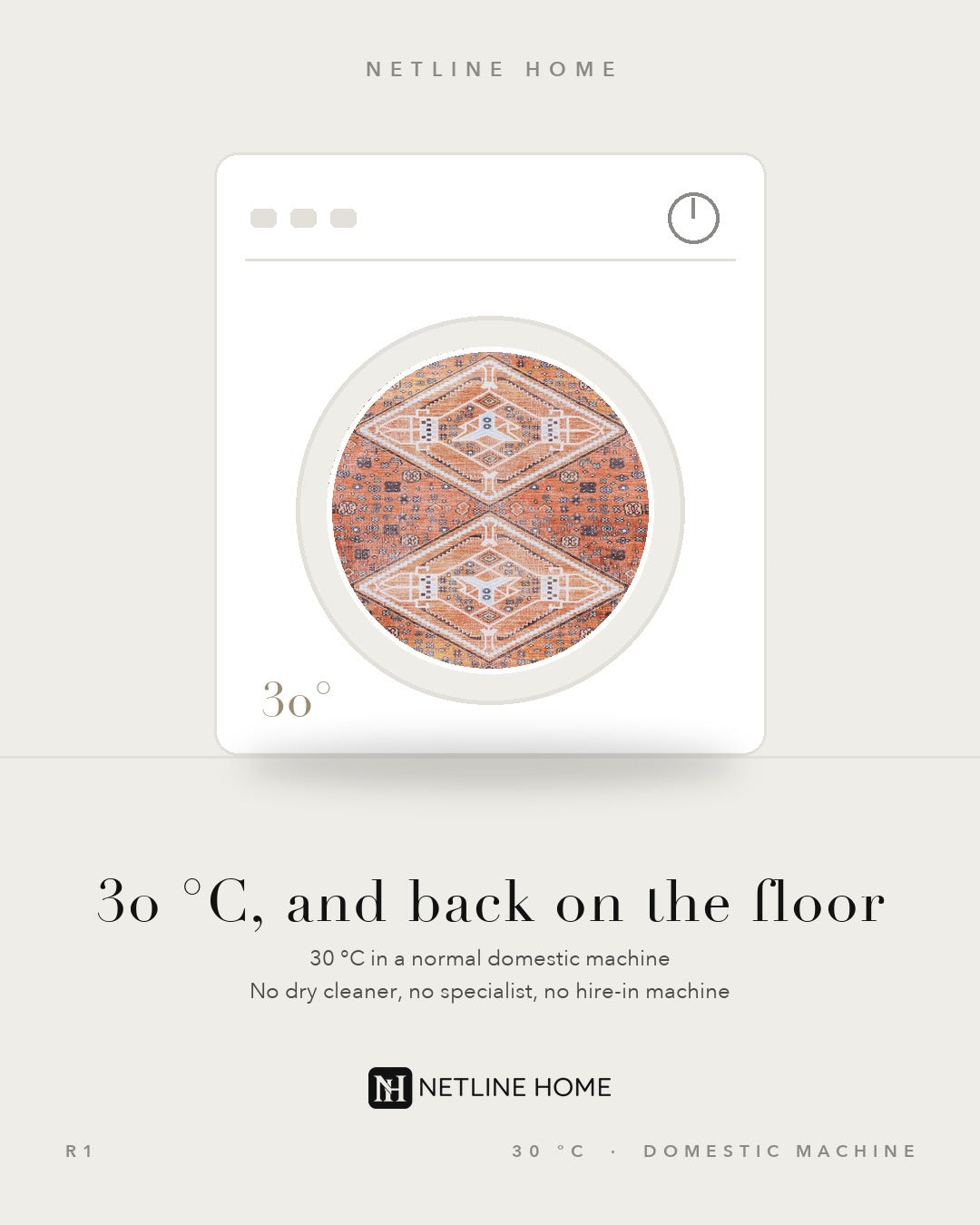 Crafted Heritage Terracotta Washable Rug — room photo 7