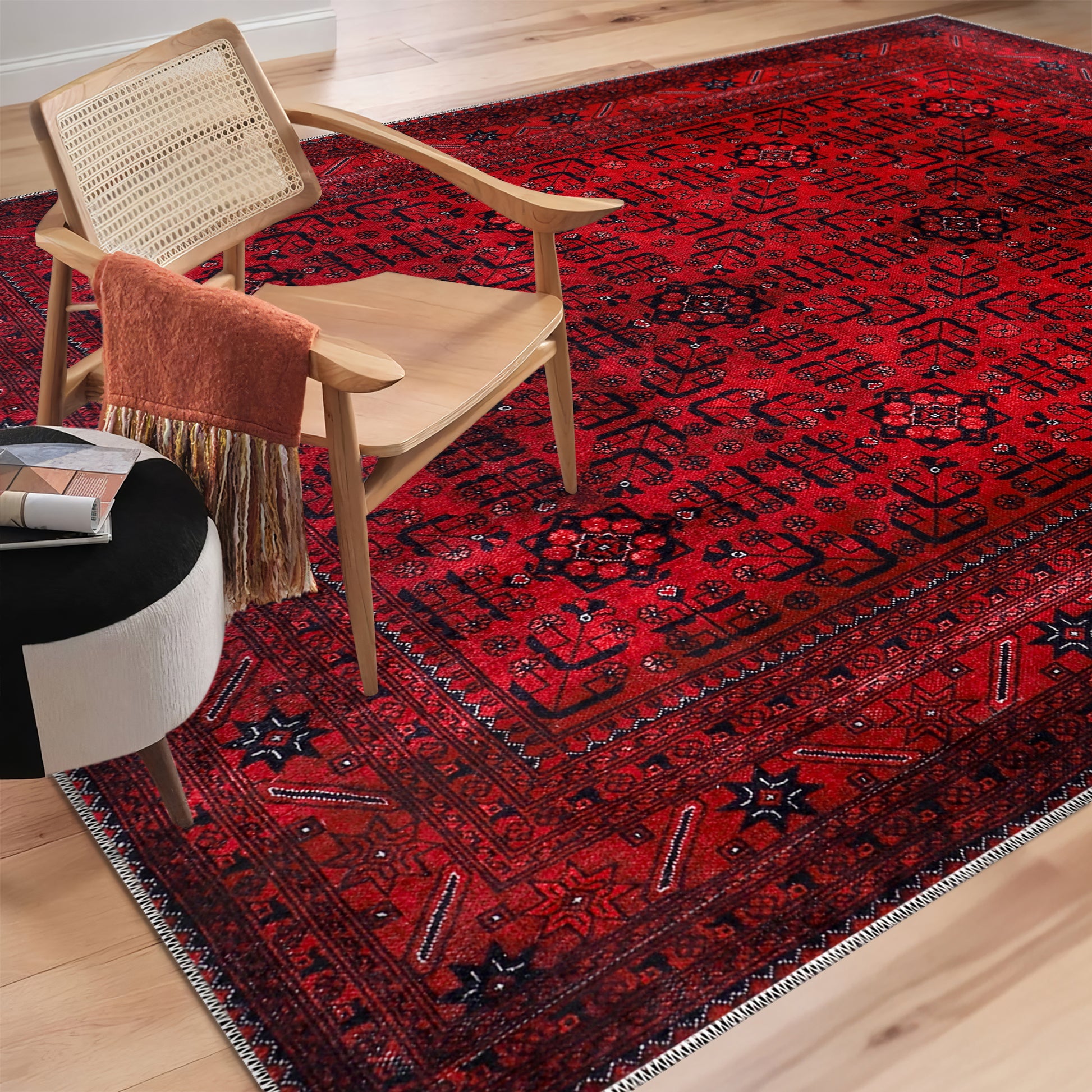 RW1001 washable area rug in a modern dining room