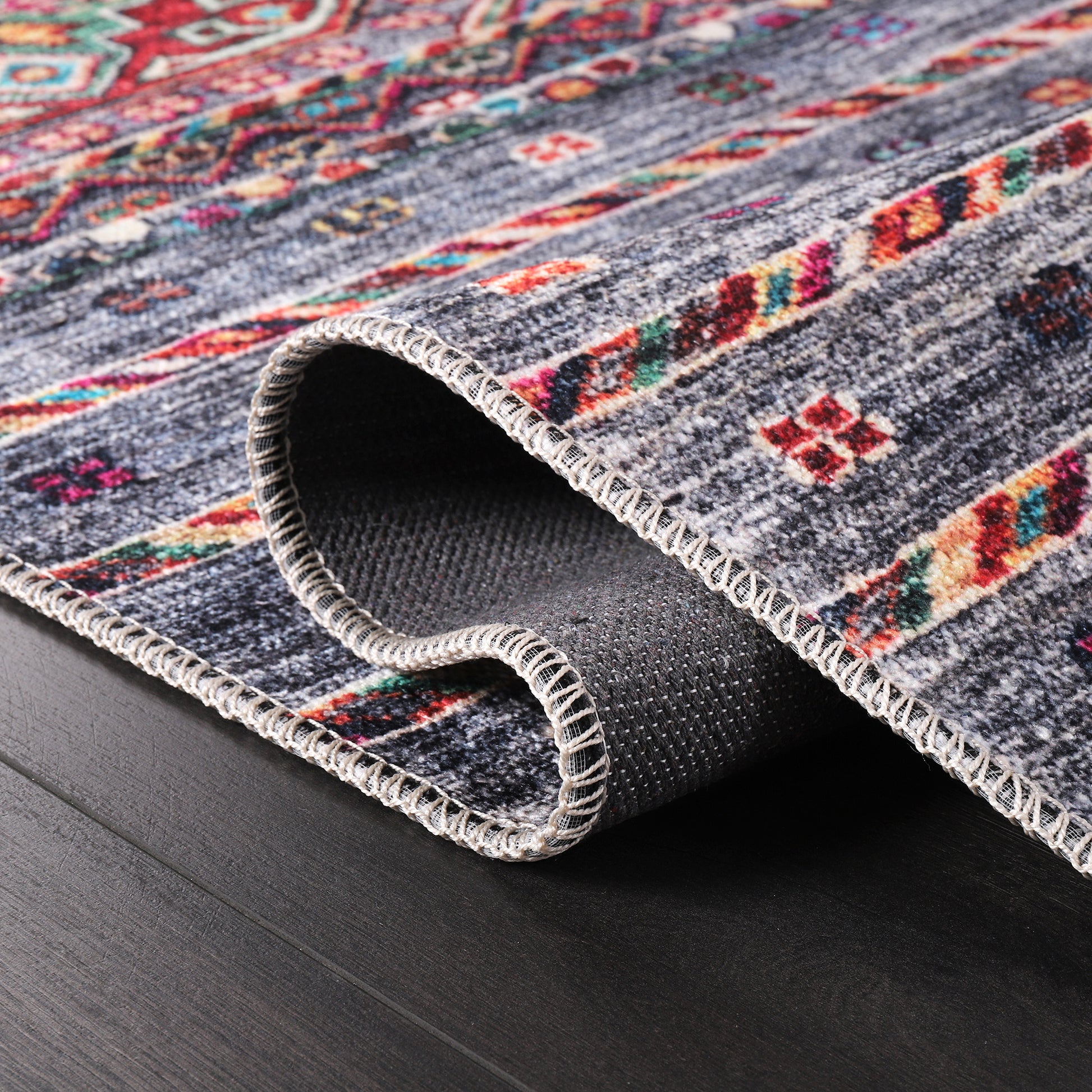 RW1002 washable chenille area rug