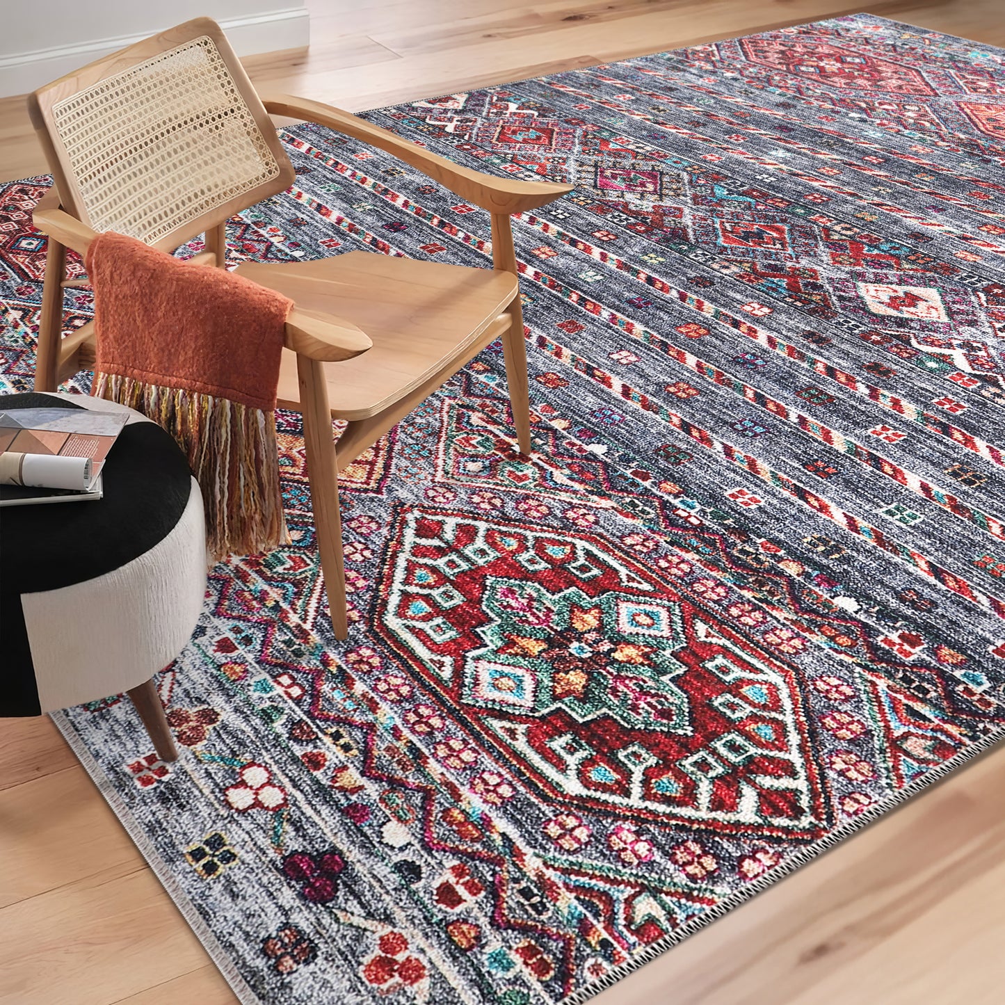 RW1002 washable area rug in a modern dining room