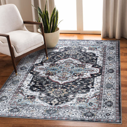 RW1003 washable chenille area rug in a modern living room