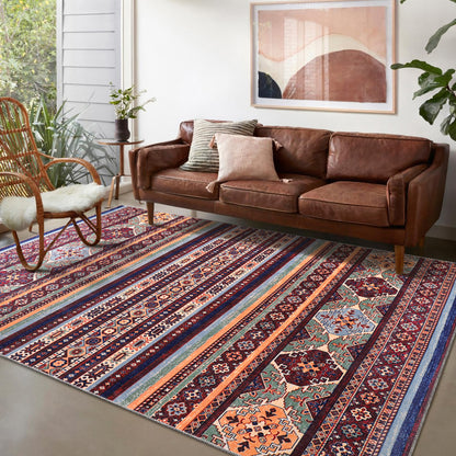 RW1004 washable chenille area rug in a modern living room