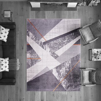RW1005 washable chenille area rug viewed from above