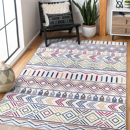 RW1005A washable chenille area rug in a modern living room