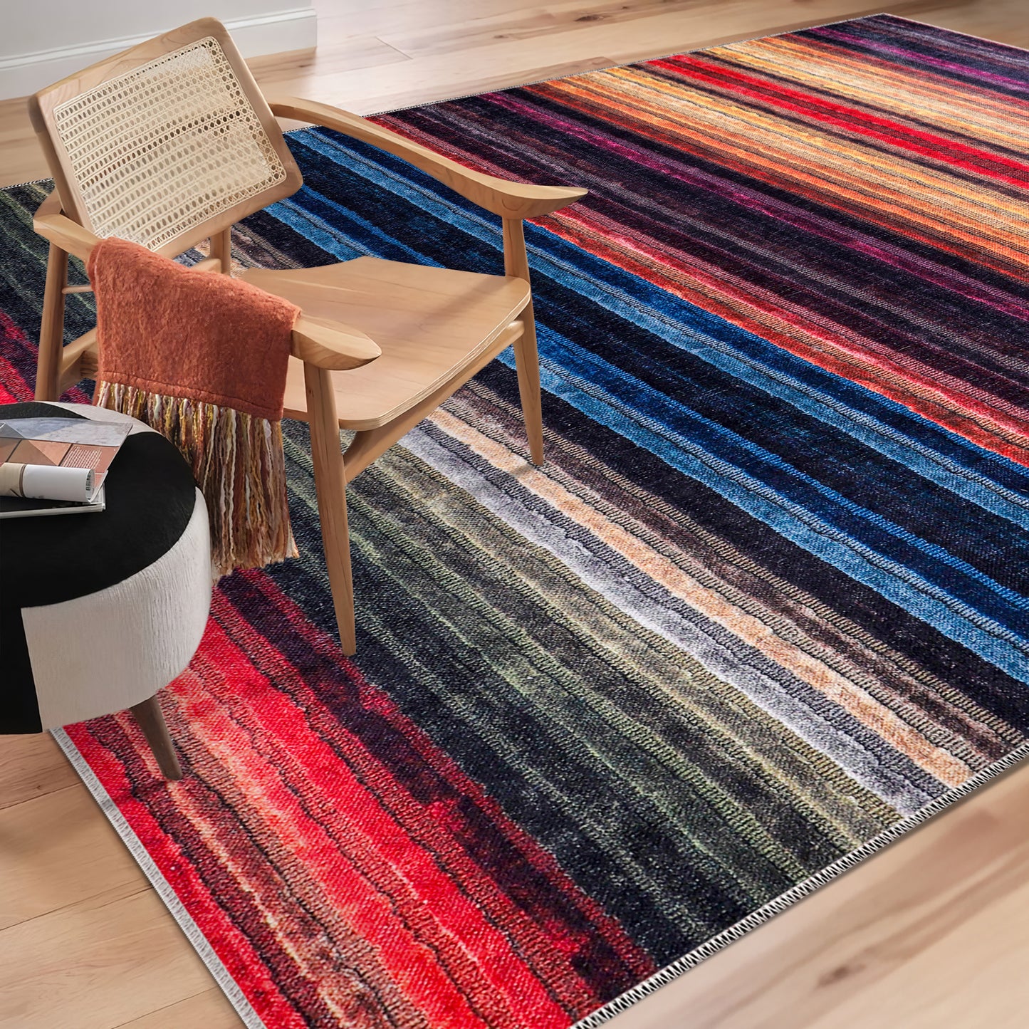 RW1006 washable area rug in a modern dining room