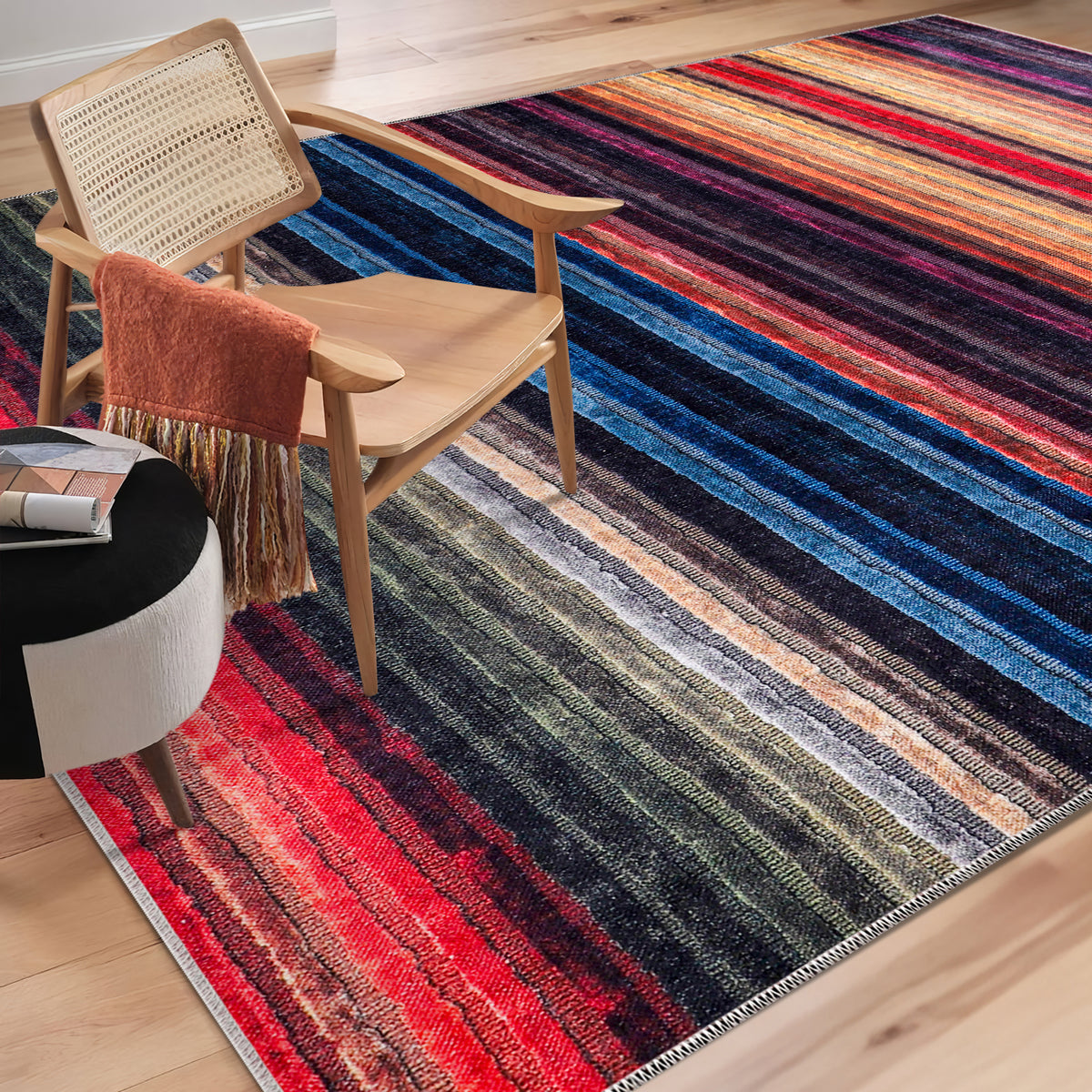 RW1006 washable area rug in a modern dining room