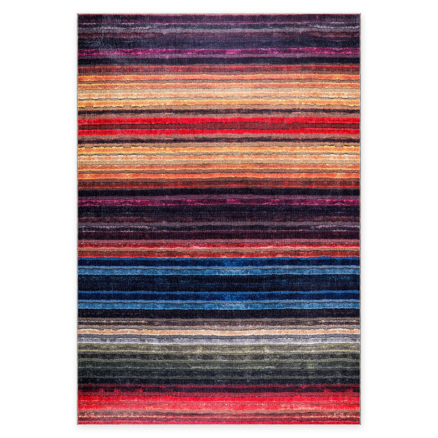 Georgian Mosaic Warm Gold Bohemian Washable Rug