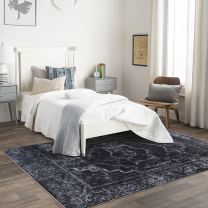 RW1007 washable area rug in a modern bedroom