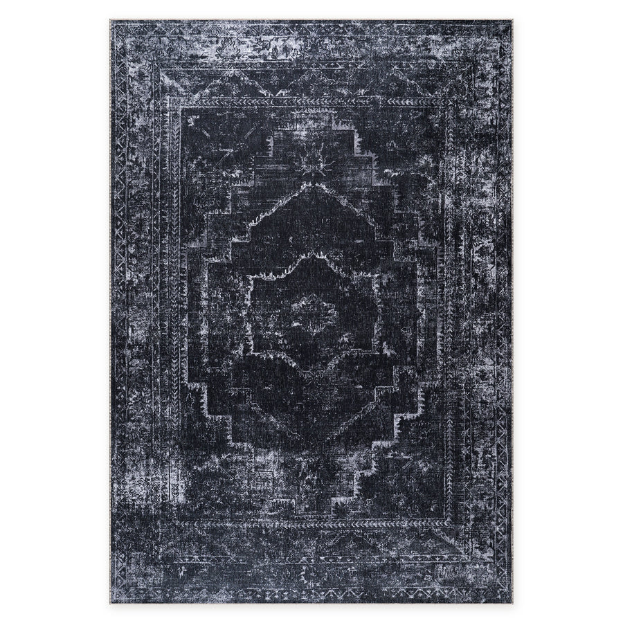 Terrace Patina Dark Blue Vintage Washable Rug