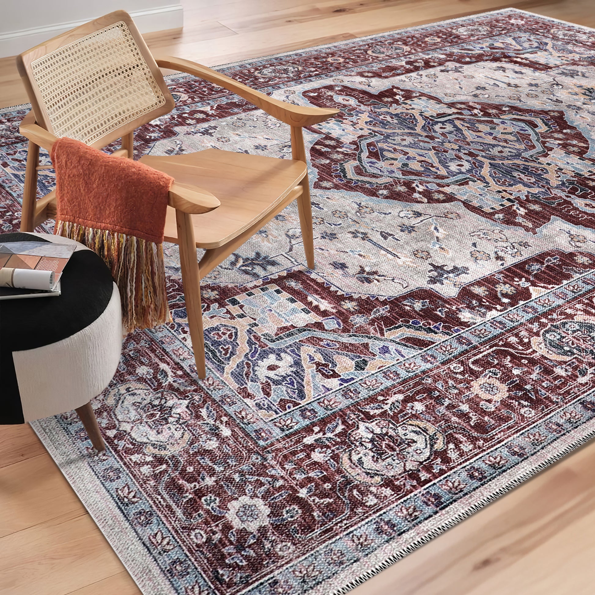 RW1008 washable area rug in a modern dining room