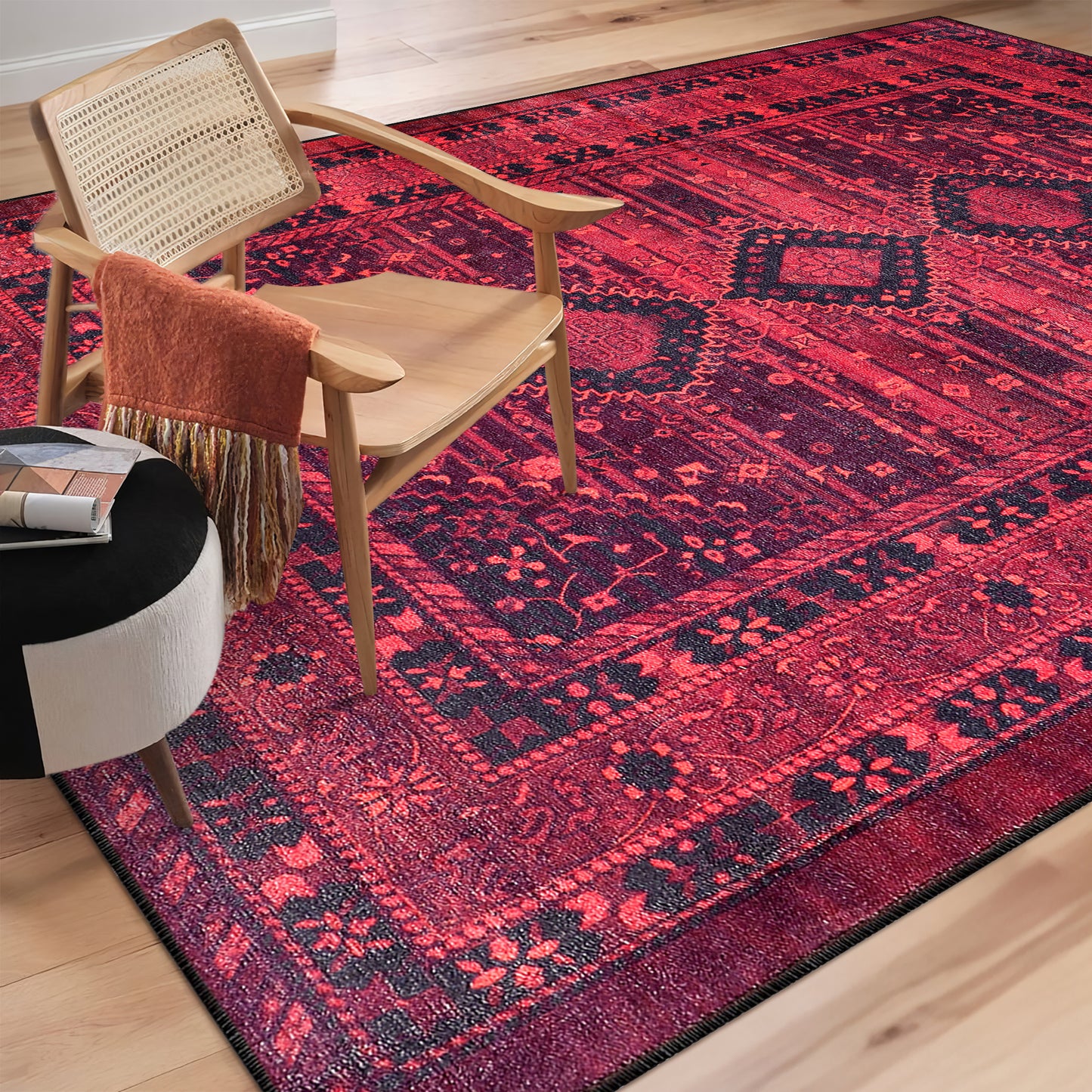 RW1009 washable area rug in a modern dining room