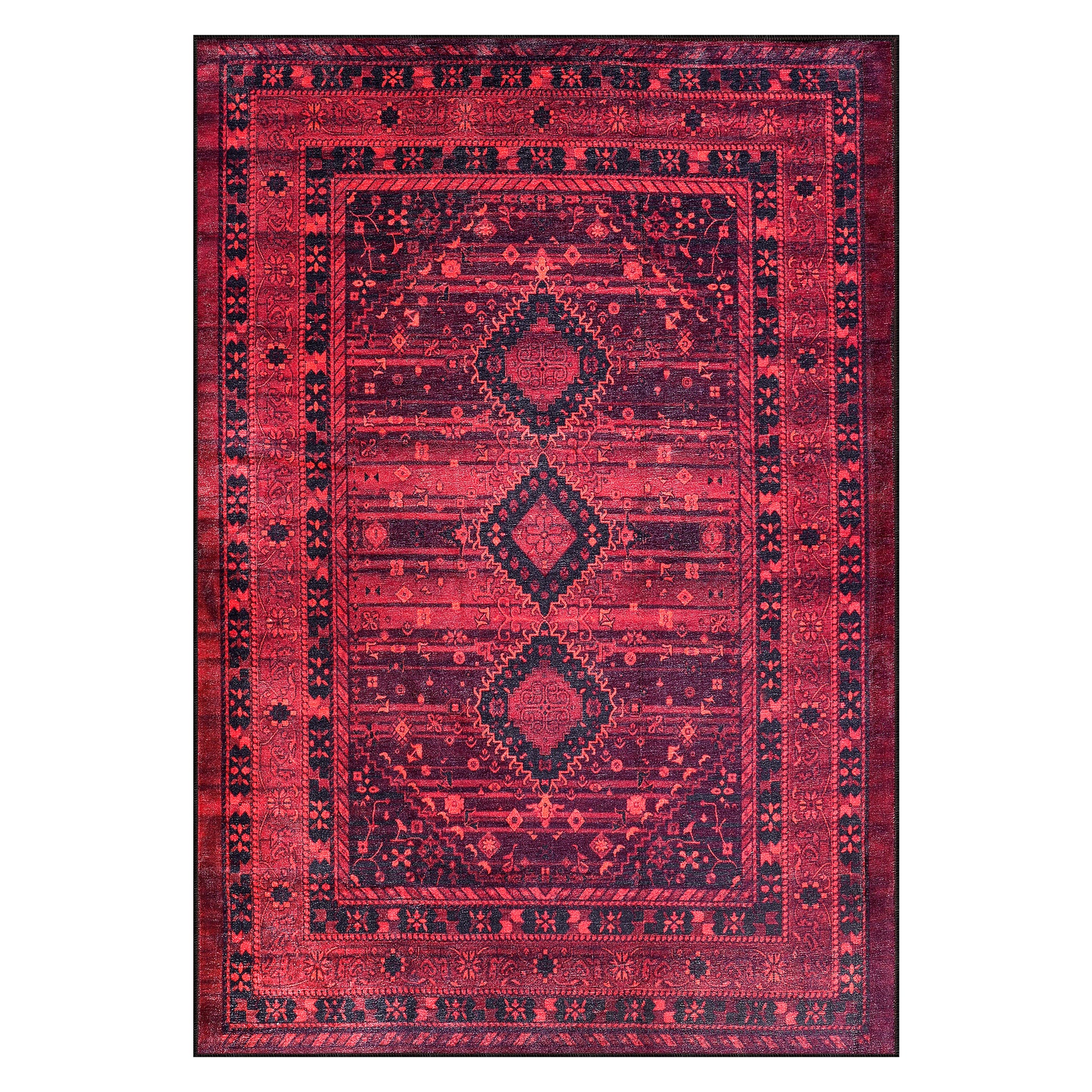RW1009 washable chenille area rug viewed from above