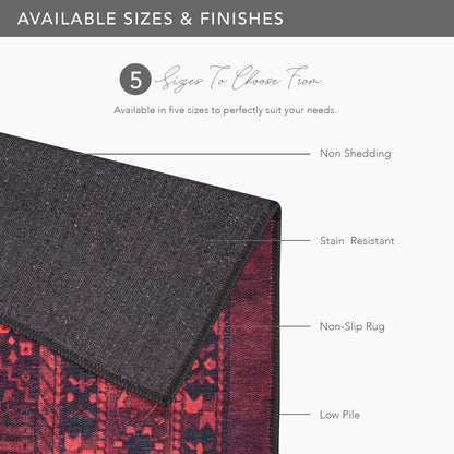 RW1009 washable chenille area rug viewed from above