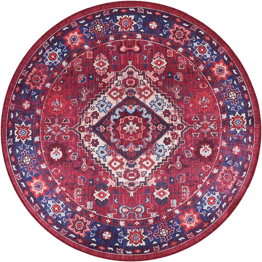 RW1307 washable chenille area rug viewed from above