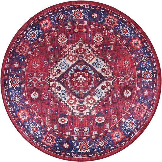RW1307 washable chenille area rug viewed from above